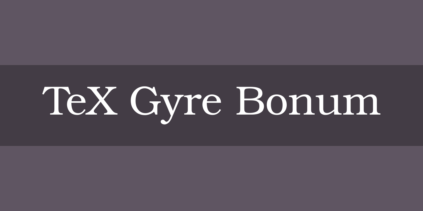 Czcionka TeX Gyre Bonum